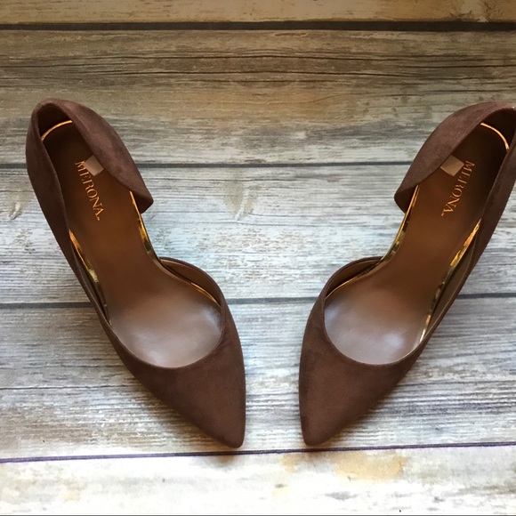 cognac womens heels